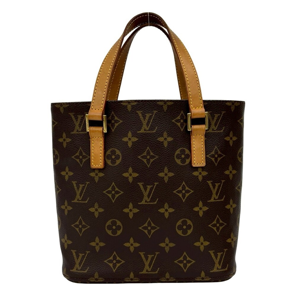 LOUIS VUITTON Vintage Brown Monogram Leather Tote Bag